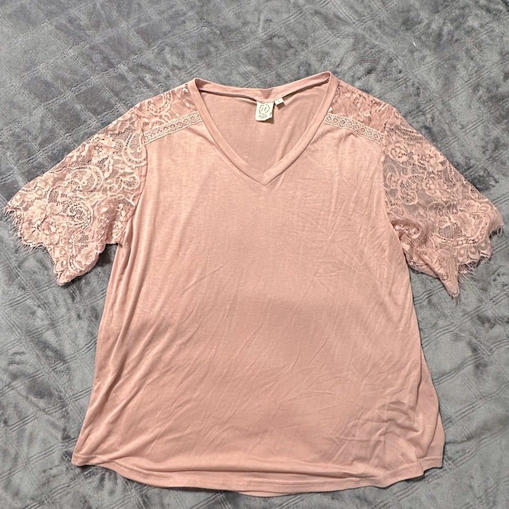 Love Lace v neck shirt